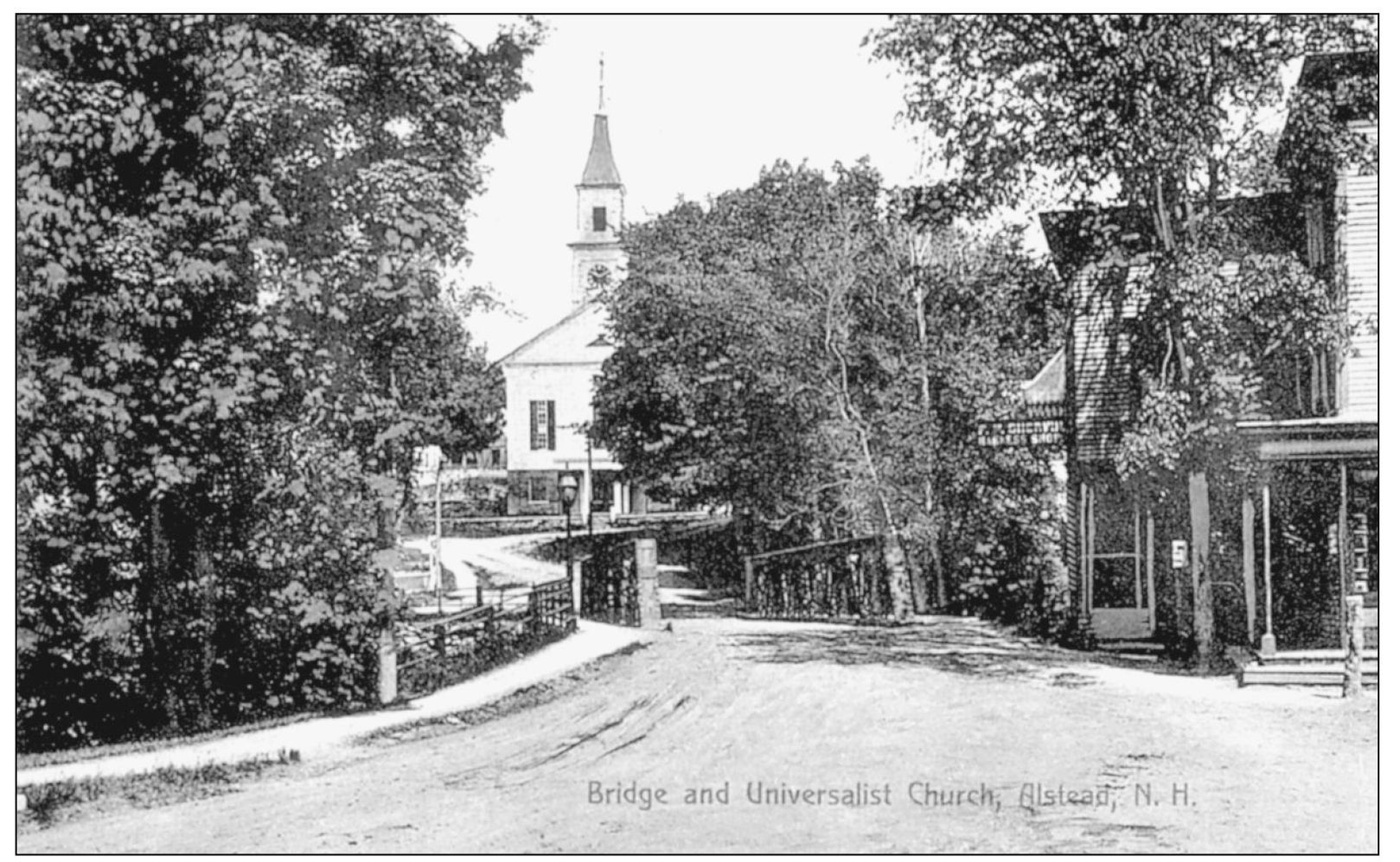 This 1910 view shows Main Street and the bridge in Alstead Looking across the - photo 4