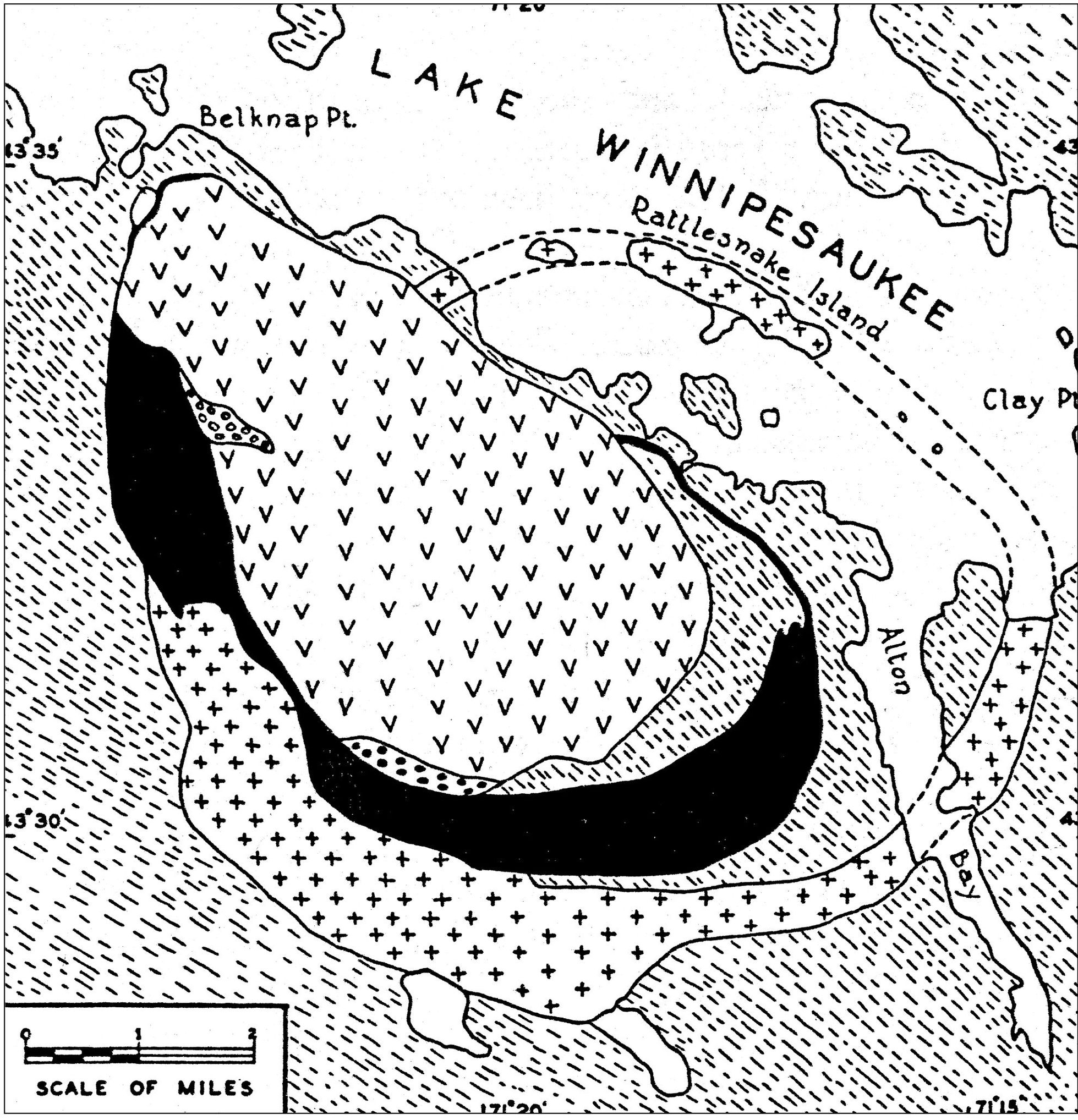 A simplified geological map of the Belknap Mountains and vicinity In the - photo 10