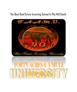 Harris The Best Real Estate Investing School In The Midsouth: Forty Acres & A Mule University