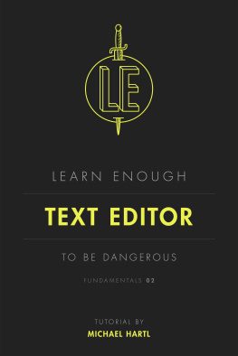 Hartl - Learn Enough Text Editor to Be Dangerous