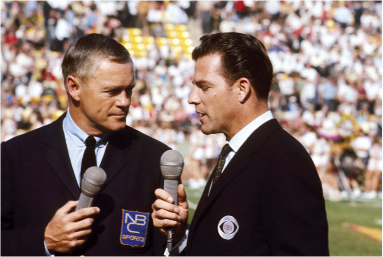 NBC announcer Paul Christman and CBS announcer and member of the Pro Football - photo 5