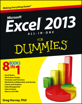 Harvey - Excel 2013 All-in-One For Dummies