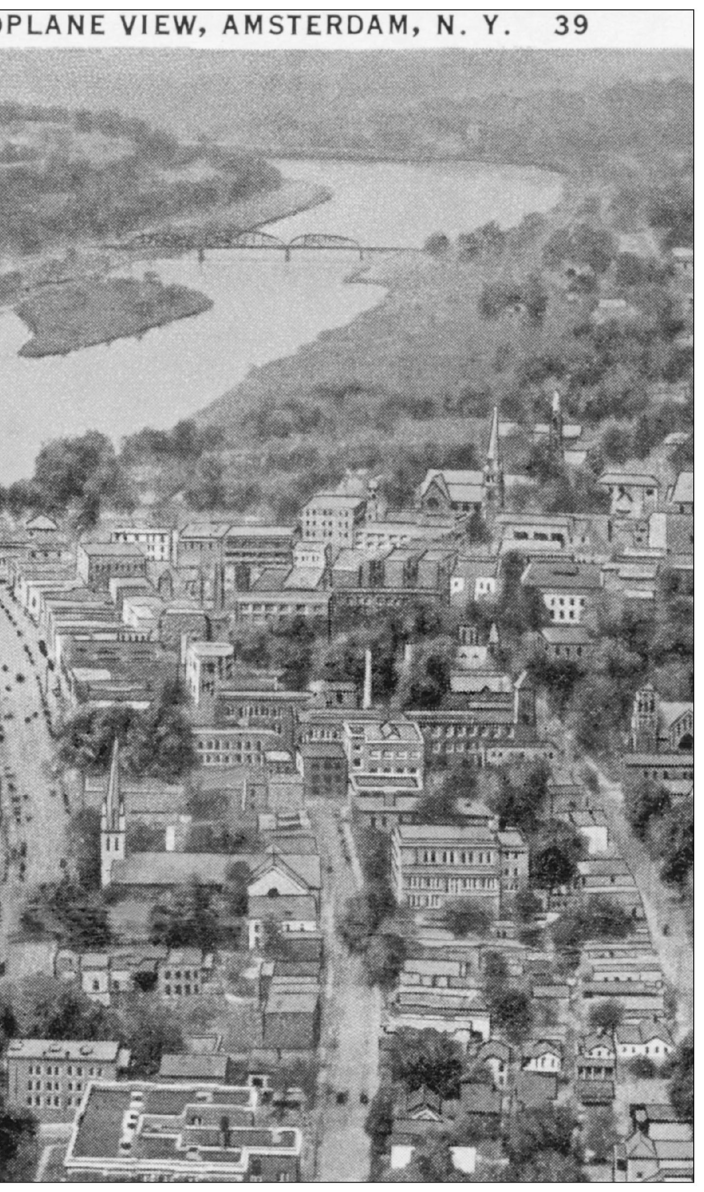 The focal point of this view is the 1916 bridge over the Mohawk River To the - photo 5