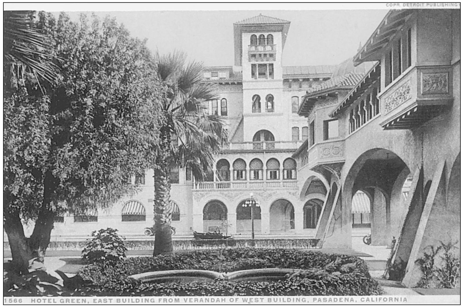 HOTEL GREEN EAST BUILDING FROM VERANDA OF WEST BUILDING PASADENA CALIFORNIA - photo 9