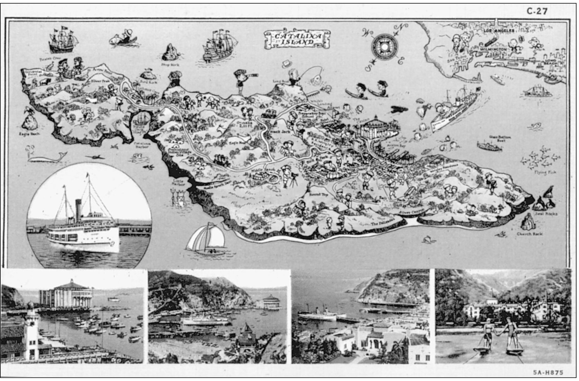 CATALINA ISLAND MAP PP Western Publishing and Novelty Co Los Angeles - photo 4