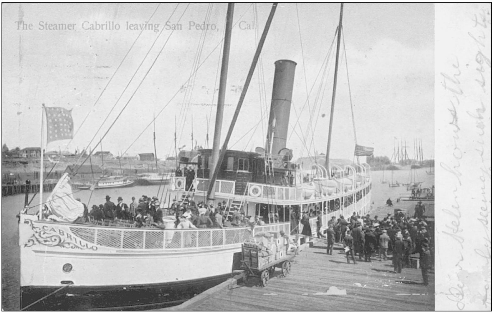 THE STEAMER CABRILLO LEAVING SAN PEDRO CALIFORNIA PP M Rieder Los - photo 9