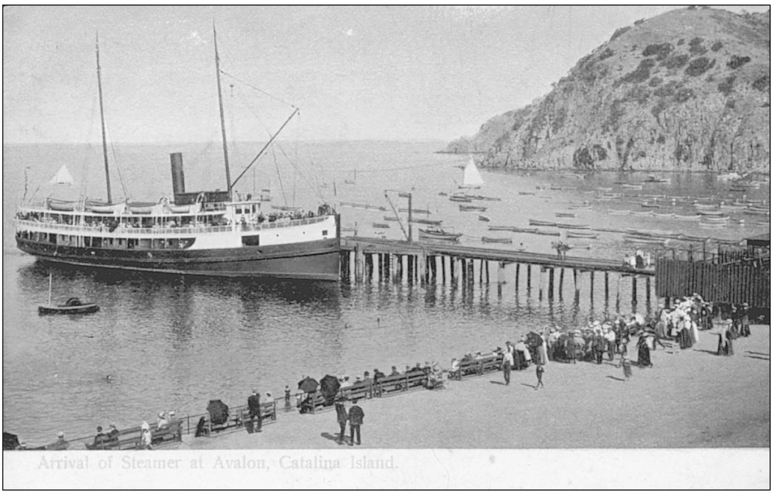 ARRIVAL OF STEAMER AT AVALON CATALINA ISLAND CALIFORNIA PP M Rieder - photo 18