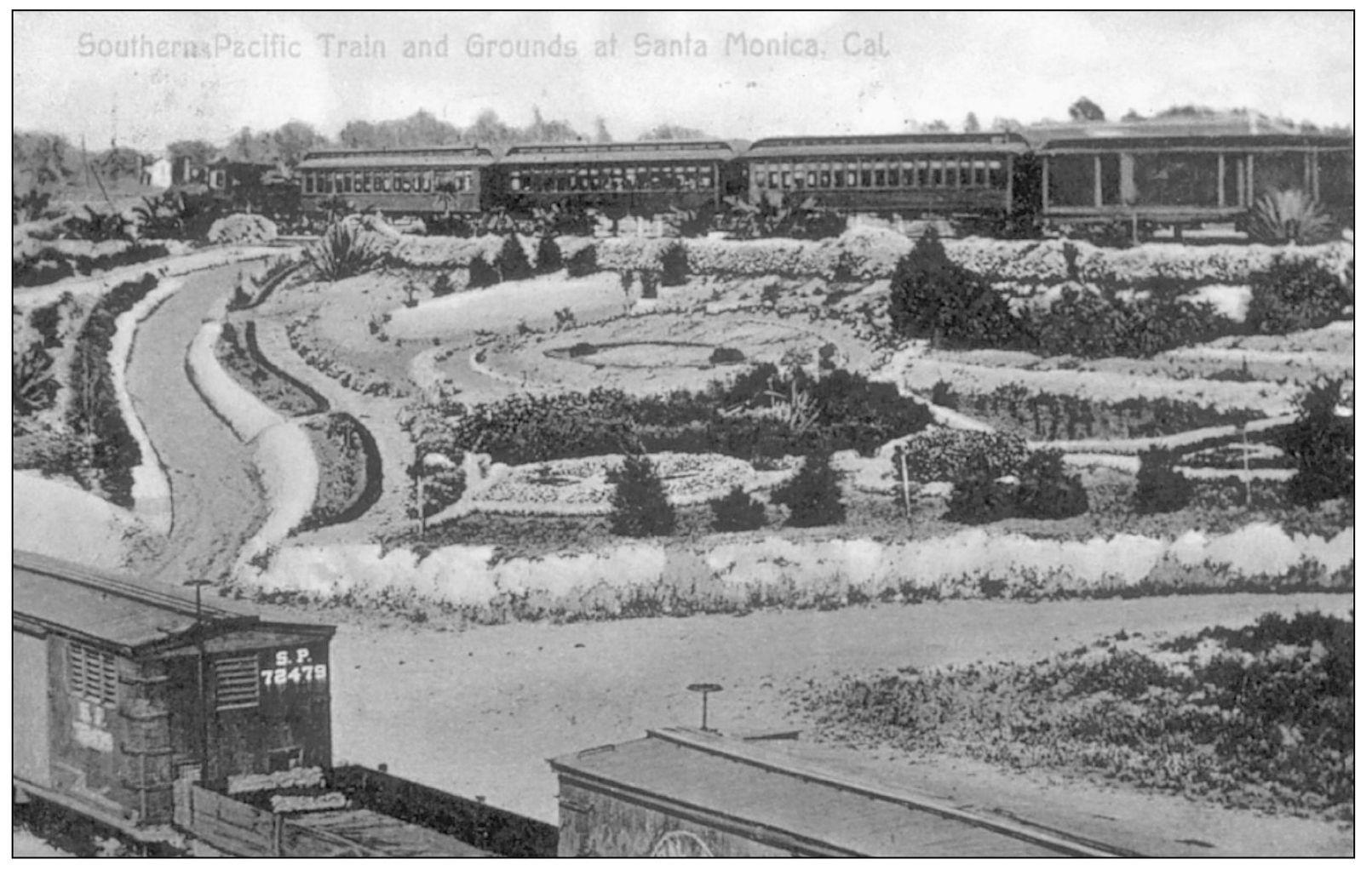 SOUTHERN PACIFIC TRAIN AND GROUNDS AT SANTA MONICA CAL Newman Post Card Co - photo 13