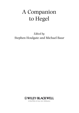 Hegel Georg Wilhelm Friedrich - A Companion to Hegel