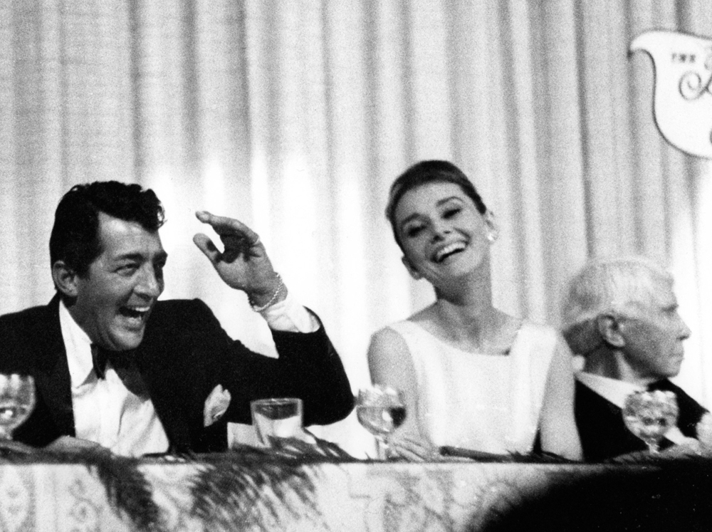 Dean Martin Audrey and poet Carl Sandburg make an unlikely trio at a Friars - photo 16