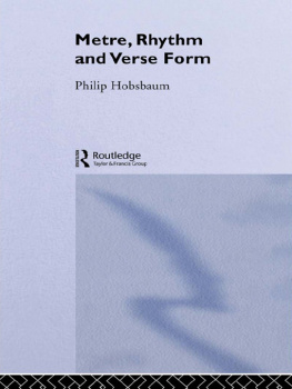 Hobsbaum - Metre, Rhythm and Verse Form
