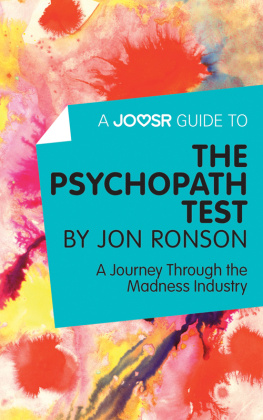 Joosr Ltd A Joosr guide to The Psychopath test by Jon Ronson: a journey through the madness industry