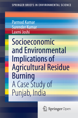 Joshi Laxmi Socioeconomic and Environmental Implications of Agricultural Residue Burning A Case Study of Punjab, India