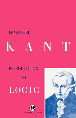 Kant - Introduction to Logic