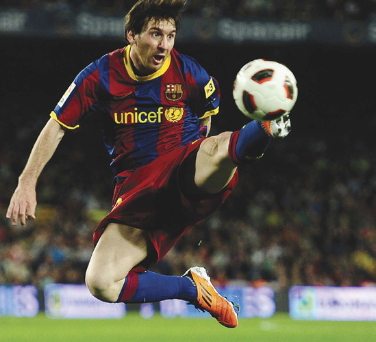 In an April 2011 match Lionel Messi dazzled fans at the Camp Nou stadium in - photo 3