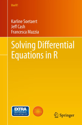 Karline Soetaert Jeff Cash Solving Differential Equations in R