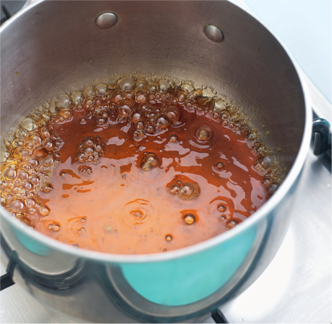 Put the orange juice maple syrup soy sauce and vinegar into a small saucepan - photo 8