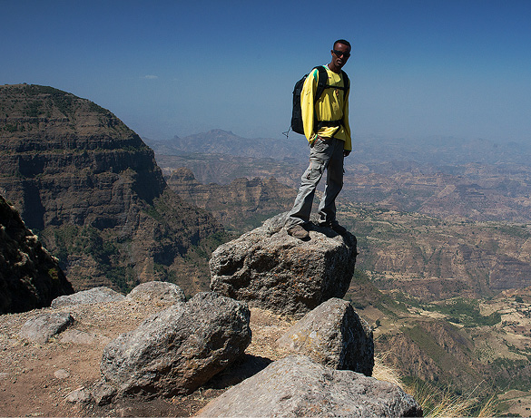 Trekking guide Getachew in the Simien Mountains Our lungs gasp for air with - photo 3