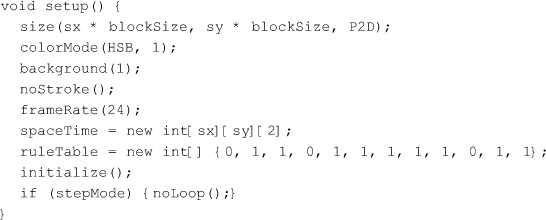 The next segment is the drawing function required by Processing responsible - photo 3