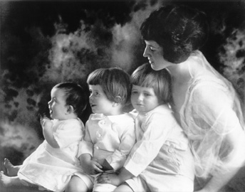 Rose Kennedy poses with from right to left Joe Jr Jack and their sister - photo 4