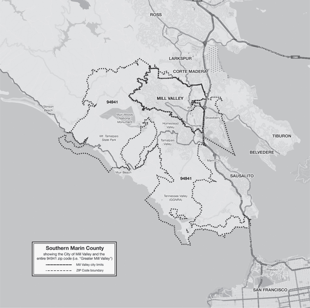 Greater Mill Valley This map shows the borders of the incorporated City of - photo 3