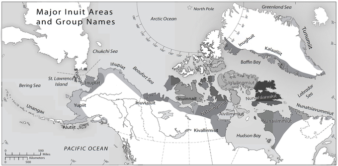 Map 1Major Inuit areas and group names Compiled by Igor Krupnik produced by - photo 3