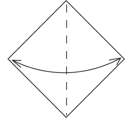 Fold in half corner to corner and unfold Fold two edges to meet at the - photo 18