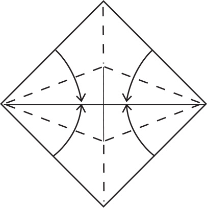 Fold all four edges to meet at the horizontal crease Let the top and bottom - photo 31