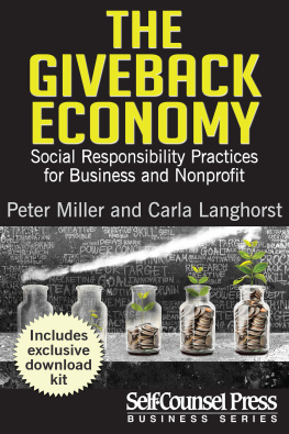 Langhorst Carla The giveback economy social responsibility practices for business and nonprofit