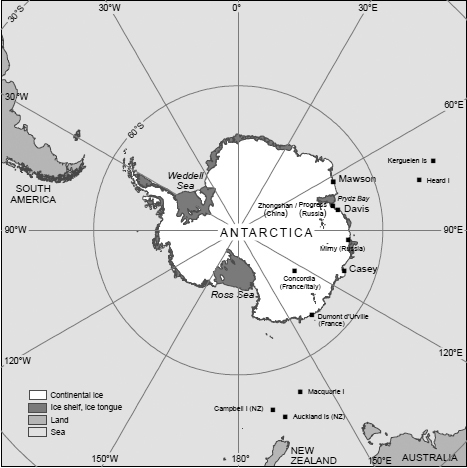 Credit Map of Antarctica produced using a base map provided by the Australian - photo 5