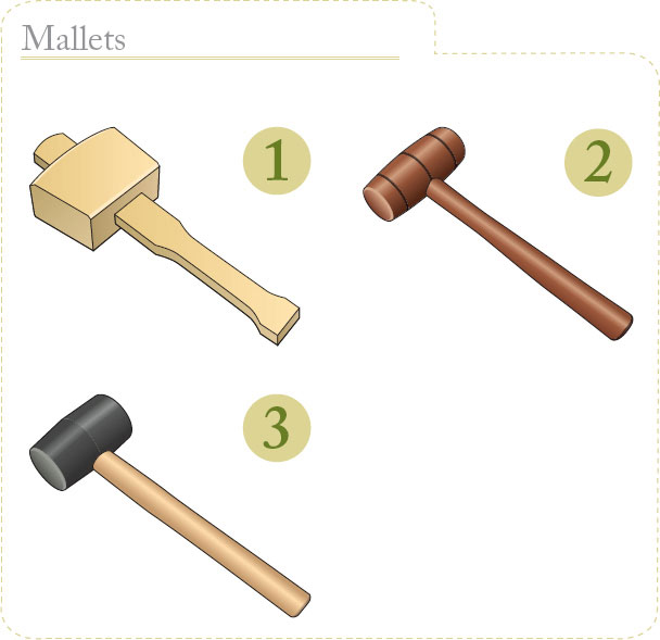 Carpenters mallet Wooden round-headed mallet Rubber round-headed mallet - photo 5