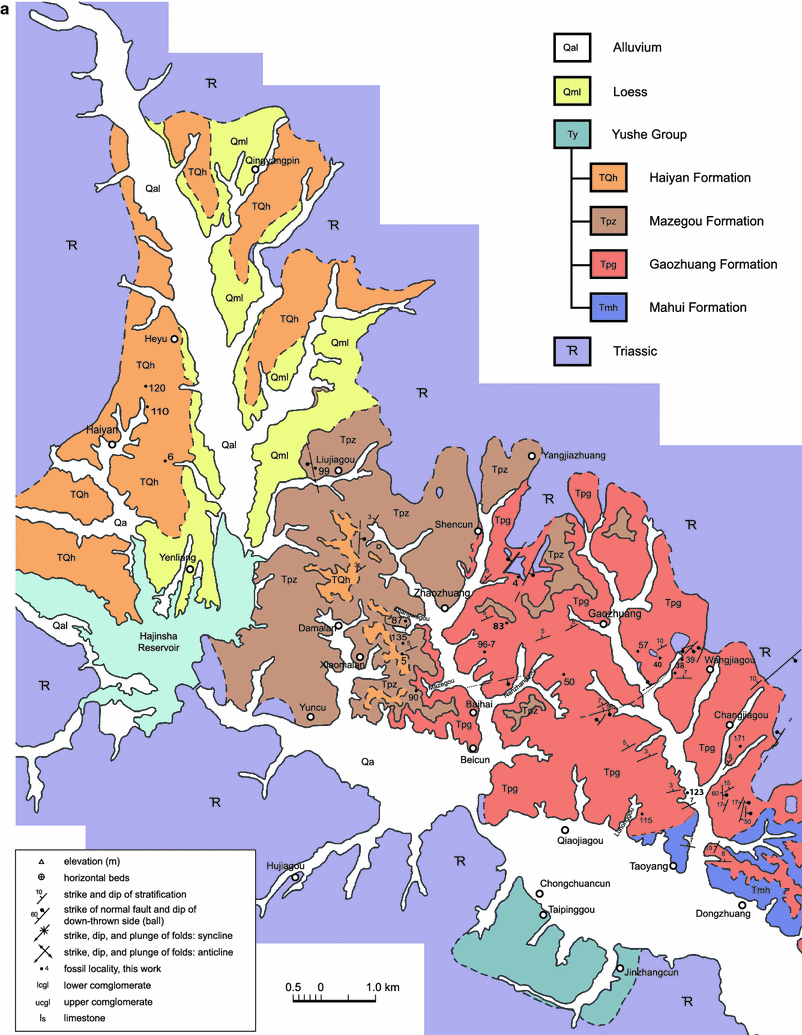 Fig 12 a c Geological maps of Yushe subbasins prepared by the - photo 2