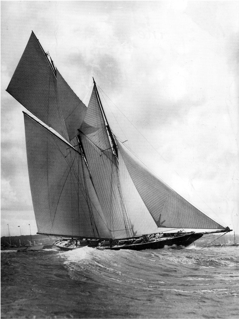 Glory of the gaff rig The 158ft racing schooner Rainbow of 1898 sweeping - photo 1