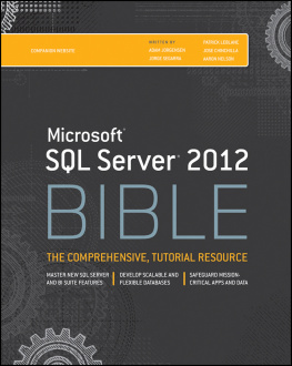 LeBlanc Patrick Segarra Jorge Cherry Denny Jorgensen Microsoft SQL Server 2012 Bible