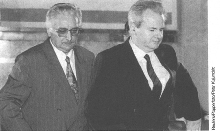 Croatian President Franjo Tudjman together with Milosevic in Belgrade in April - photo 4