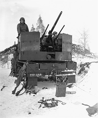 American anti-aircraft artillery in position on Bastognes perimeter Although - photo 20