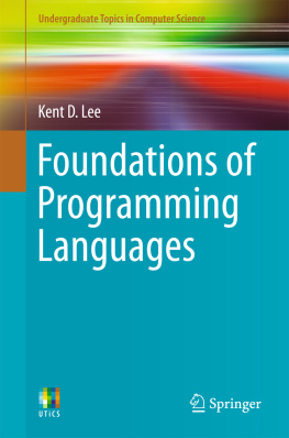 Lee Foundations of Programming Languages