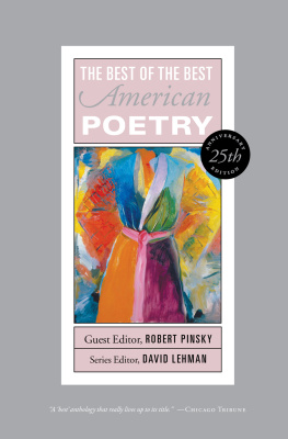 Lehman David The best of the best American poetry: 25th anniversary edition