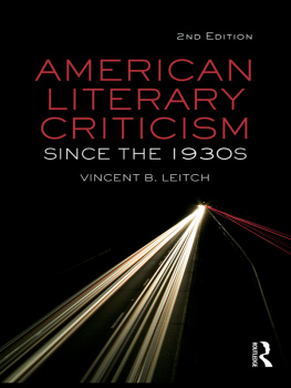 Leitch - American Literary Criticism since The 1930s