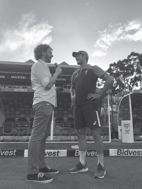 Geoff Lemon interviews Patrick Cummins at the Wanderers Johannesburg March - photo 2