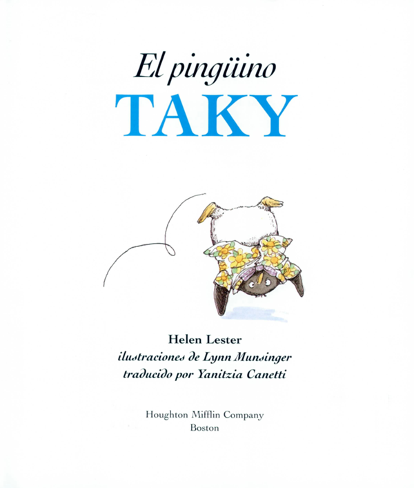 El pingino TAKY Helen Lester iliutraciones de Lynn Mururinger - photo 1