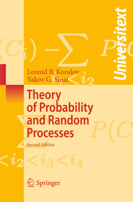 Leonid Koralov - Theory of Probability and Random Processes