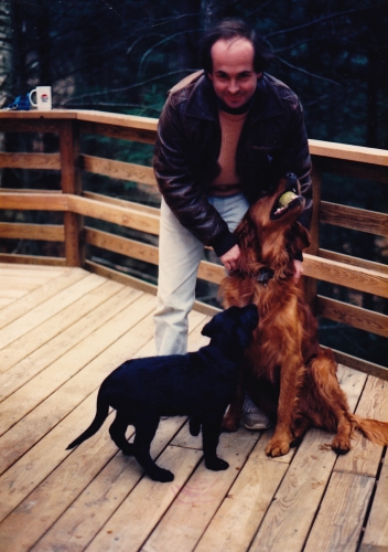 Winslow with his two dogs Bud and Lou on the deck of his house in Riverton - photo 6