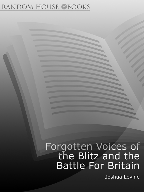 Forgotten Voices of the Blitz and the Battle For Britain a New History in the Words of the Men and Women on Both Sides - image 1