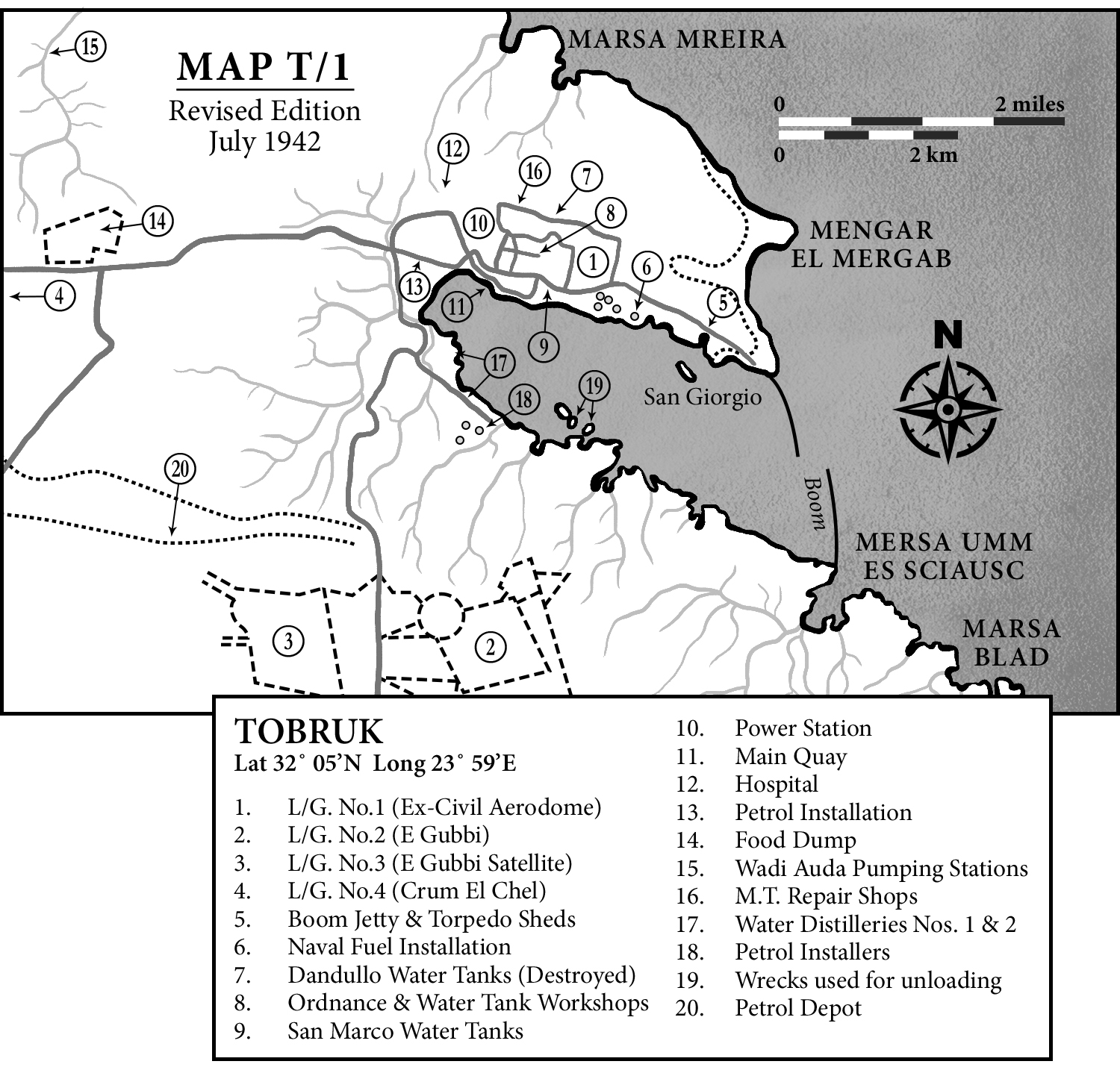 Copy of the secret map issued to the Tobruk Raiders Authors Note This book is - photo 7