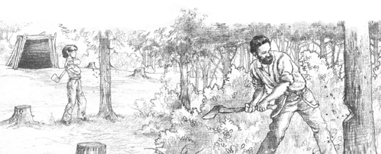 Abe was a small boy But he had to work like a man He helped his father chop - photo 8