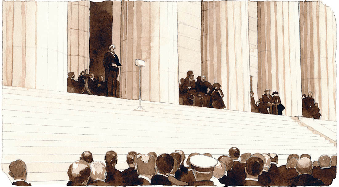 President Harding speaking at the dedication of the memorial First Lady - photo 6