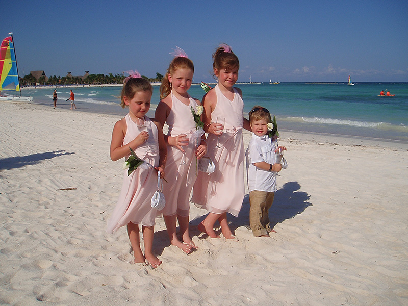 Hailey Chloe Mya and Jack in May 2007 at my cousin Libbys wedding in Mexico - photo 13