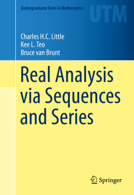 Little Charles Huw Crawford - Real Analysis via Sequences and Series