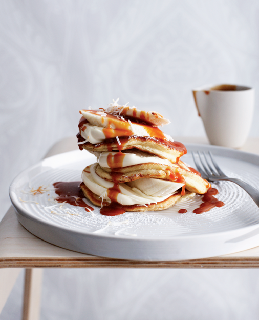 Coconut pancakes with banana and creme fraiche Serves 3-4 3 ripe bananas 4 - photo 10